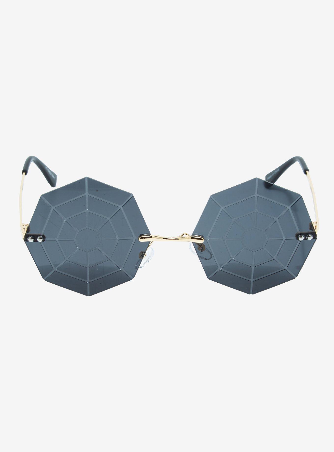 Black Spiderweb Sunglasses, , hi-res