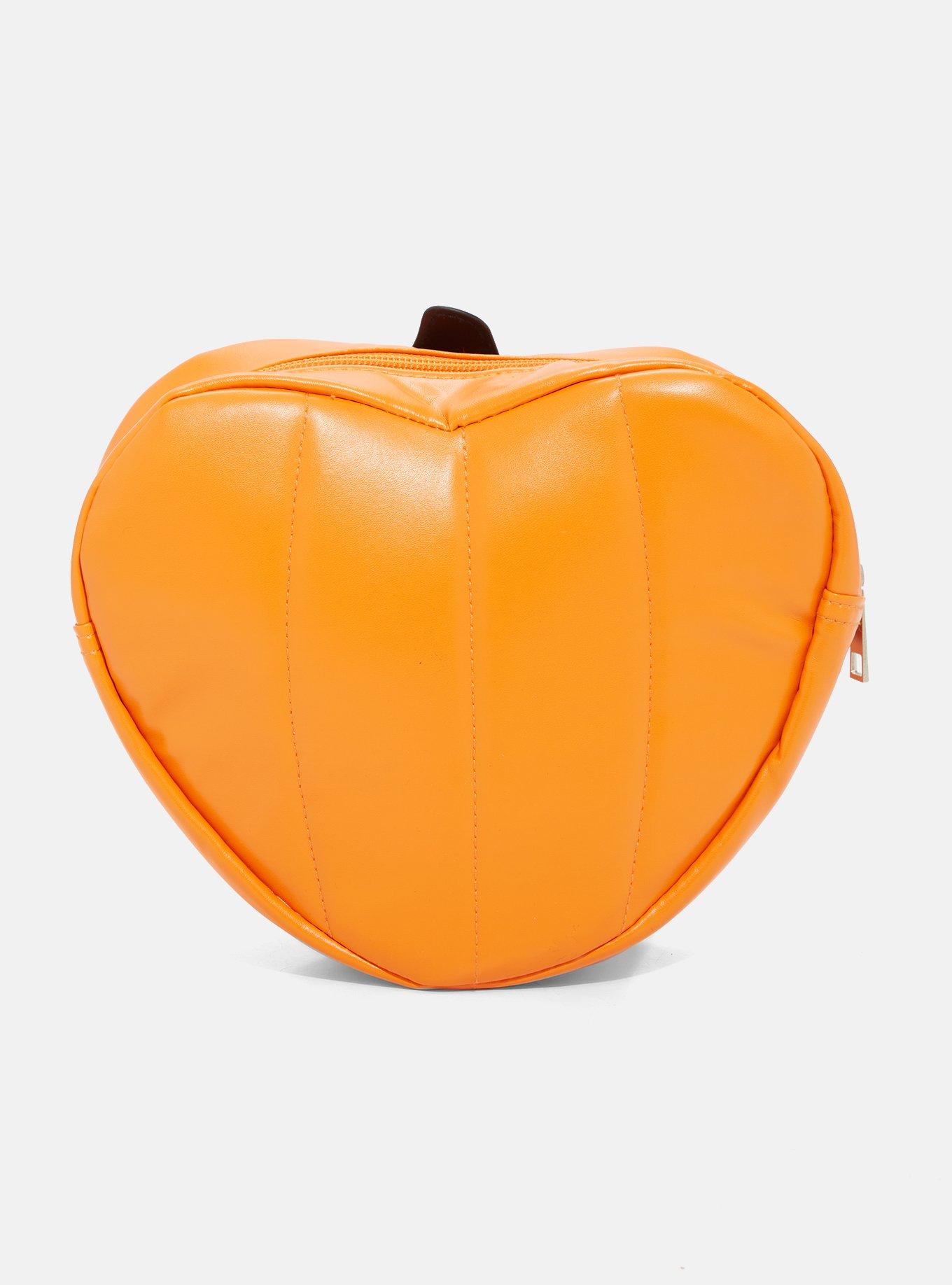 Pumpkin Heart Figural Makeup Bag, , alternate