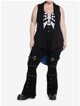 Corpse Bride Skeleton Hi-Low Waistcoat Vest Plus Size, MULTI, alternate