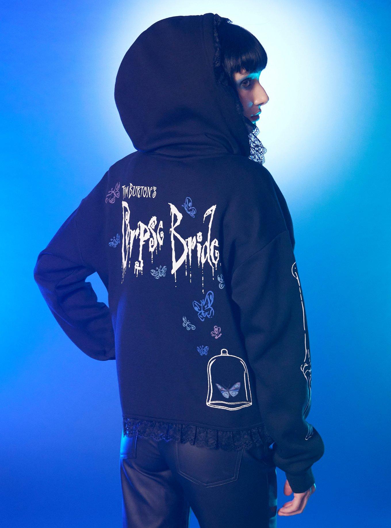 Corpse Bride Velvet Lace Hoodie, MULTI, alternate