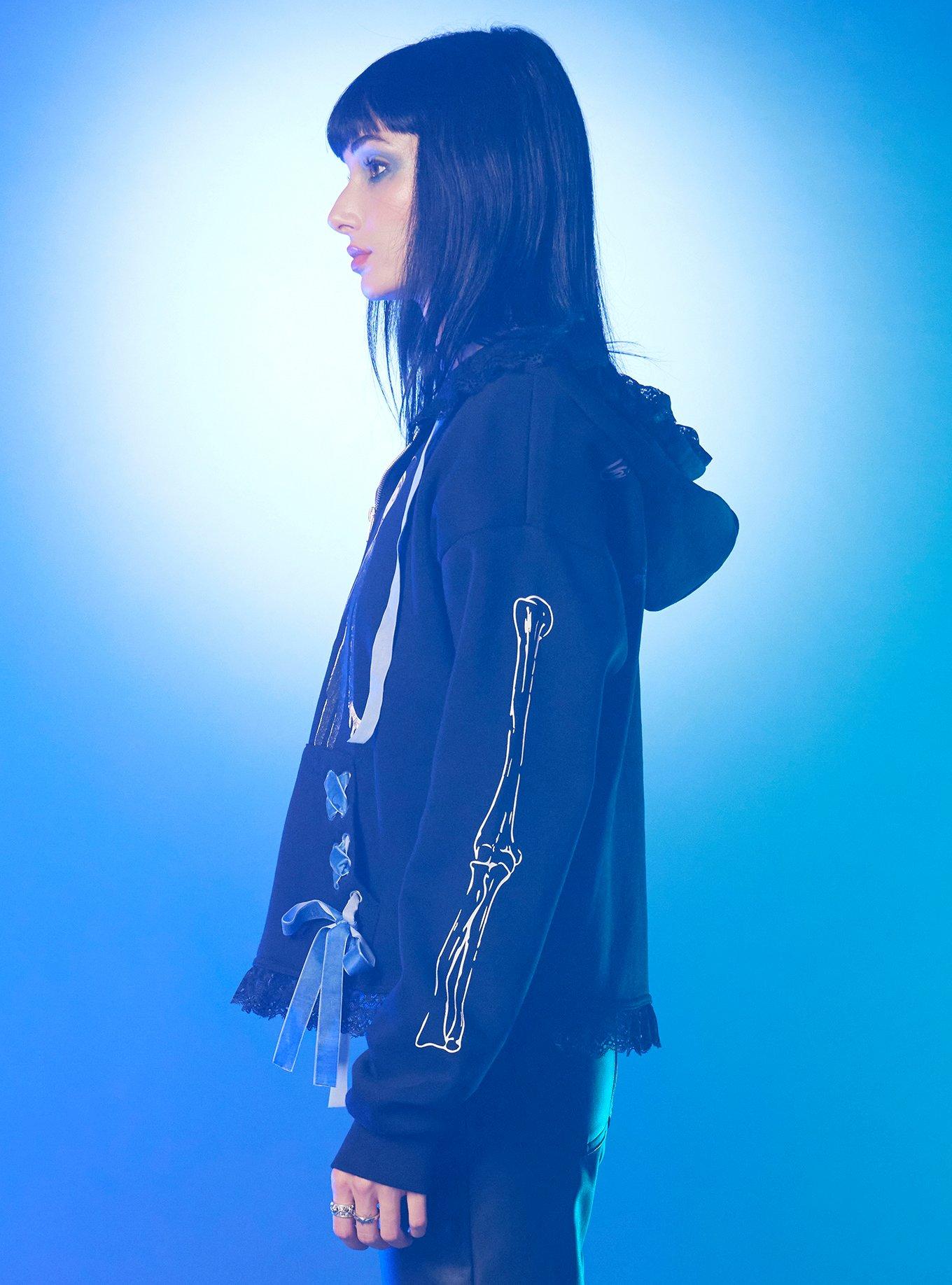 Corpse Bride Velvet Lace Hoodie, MULTI, alternate