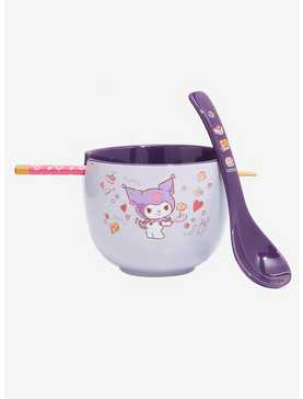 Kuromi Snacks Ramen Bowl With Chopsticks, , hi-res