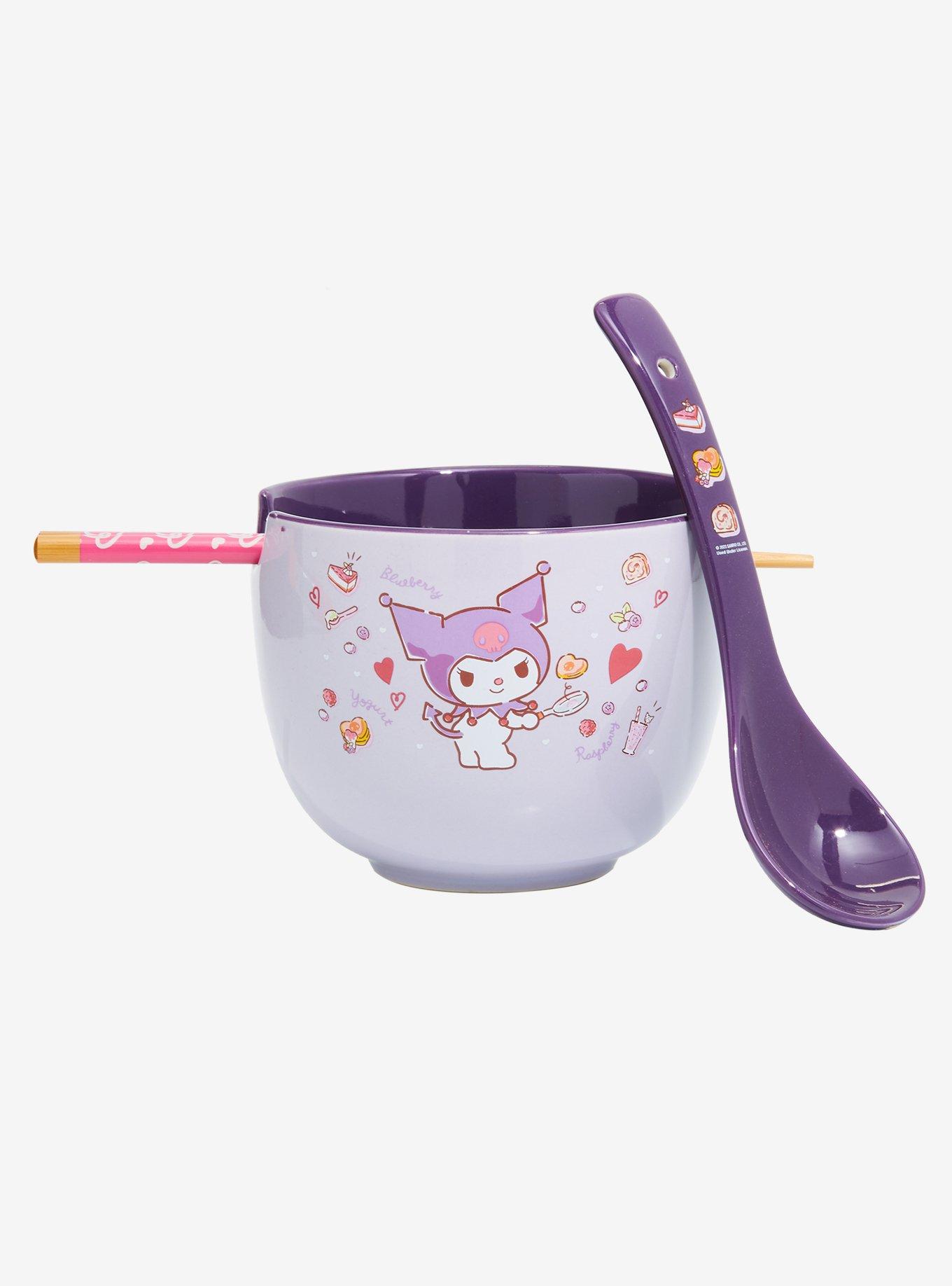 Kuromi Snacks Ramen Bowl With Chopsticks, , alternate