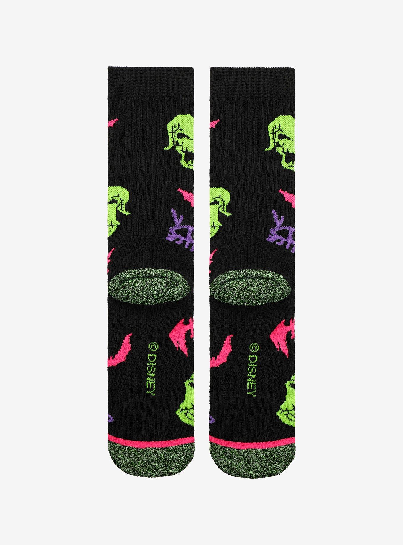 The Nightmare Before Christmas Oogie Boogie Neon Critters Crew Socks, , alternate