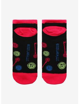 Coraline Neon Buttons No-Show Socks, , hi-res