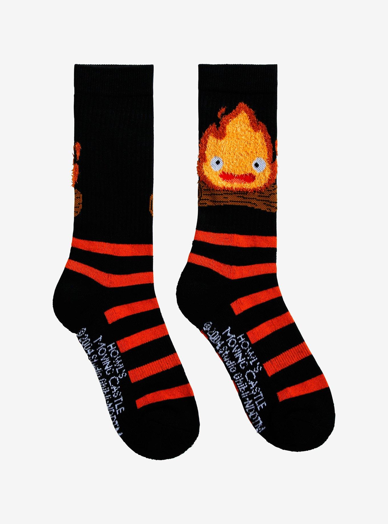 Studio Ghibli Howl's Moving Castle Calcifer Crew Socks, , alternate