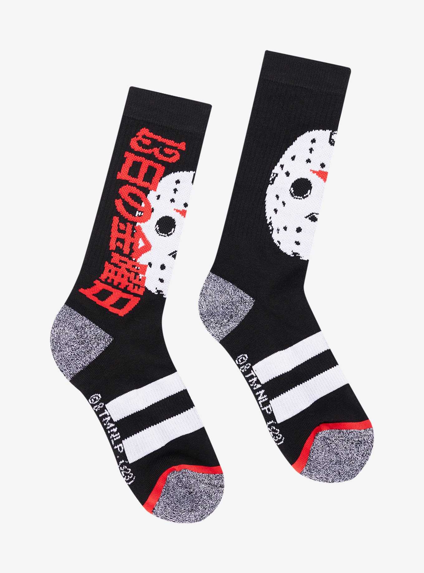 Friday The 13th Jason Mask Crew Socks, , hi-res
