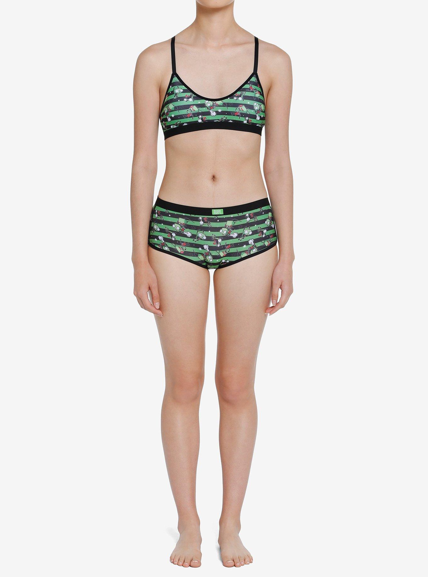 Invader Zim GIR Stripe Bralette, MULTI, alternate