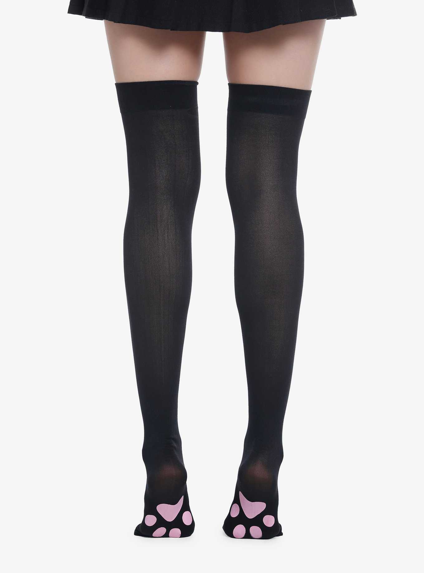 Thigh High Black Fishnet socks