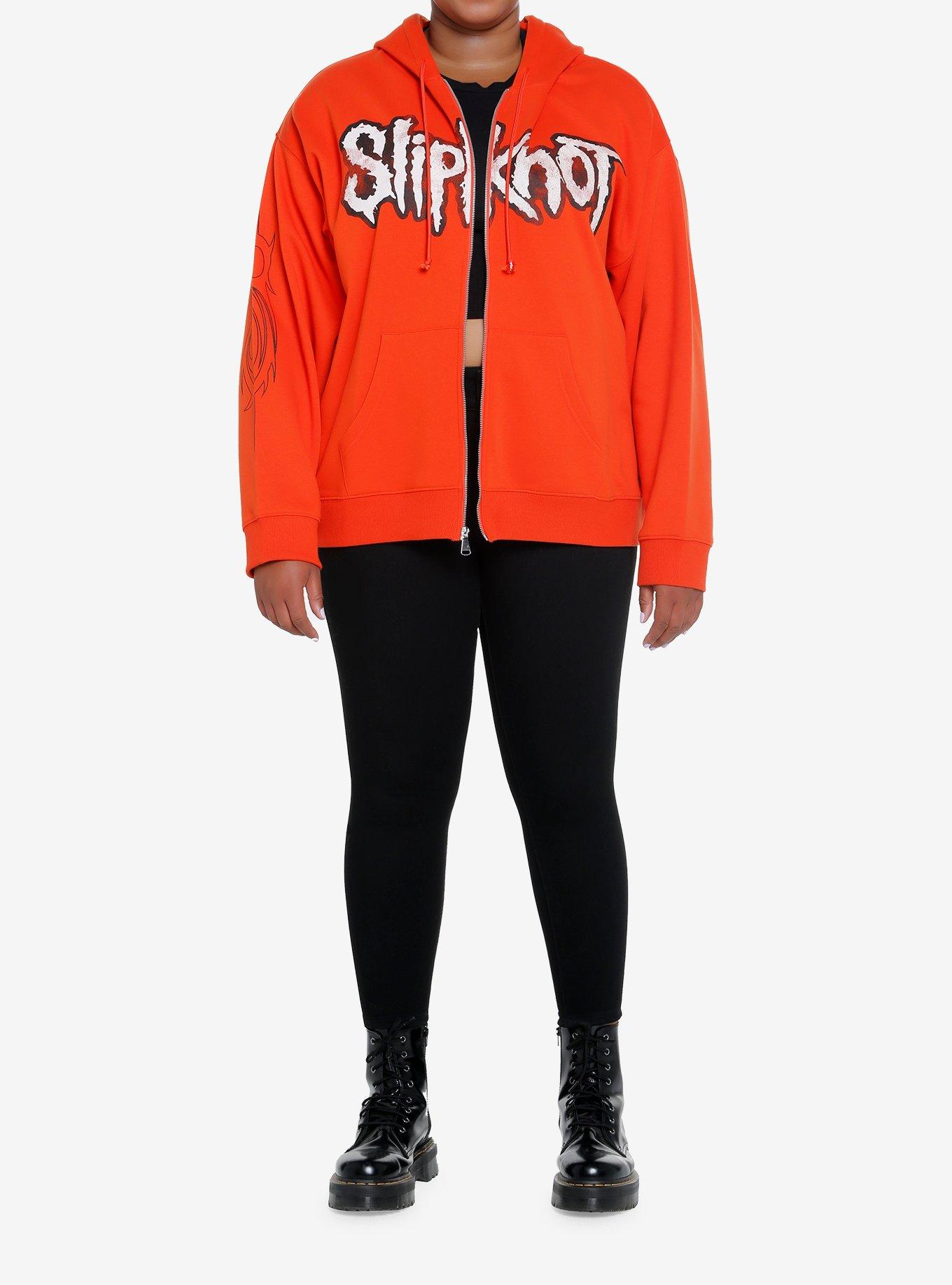 Slipknot Group Photo Orange Girls Hoodie Plus Size, ORANGE, alternate