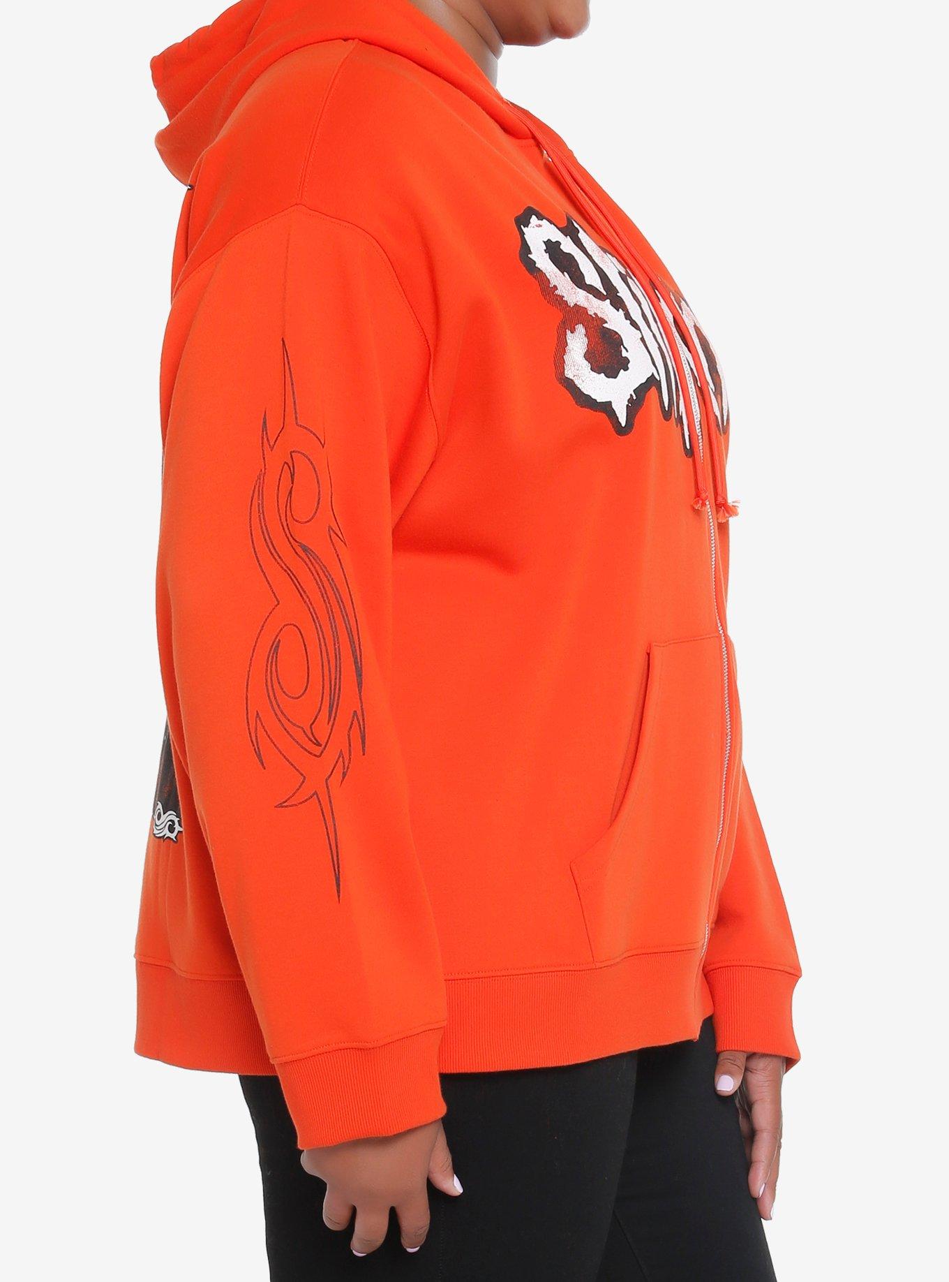 Slipknot Group Photo Orange Girls Hoodie Plus Size, ORANGE, alternate