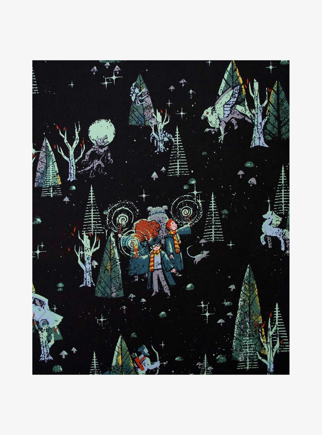 Harry Potter The Forbidden Forest Woven Button-Up