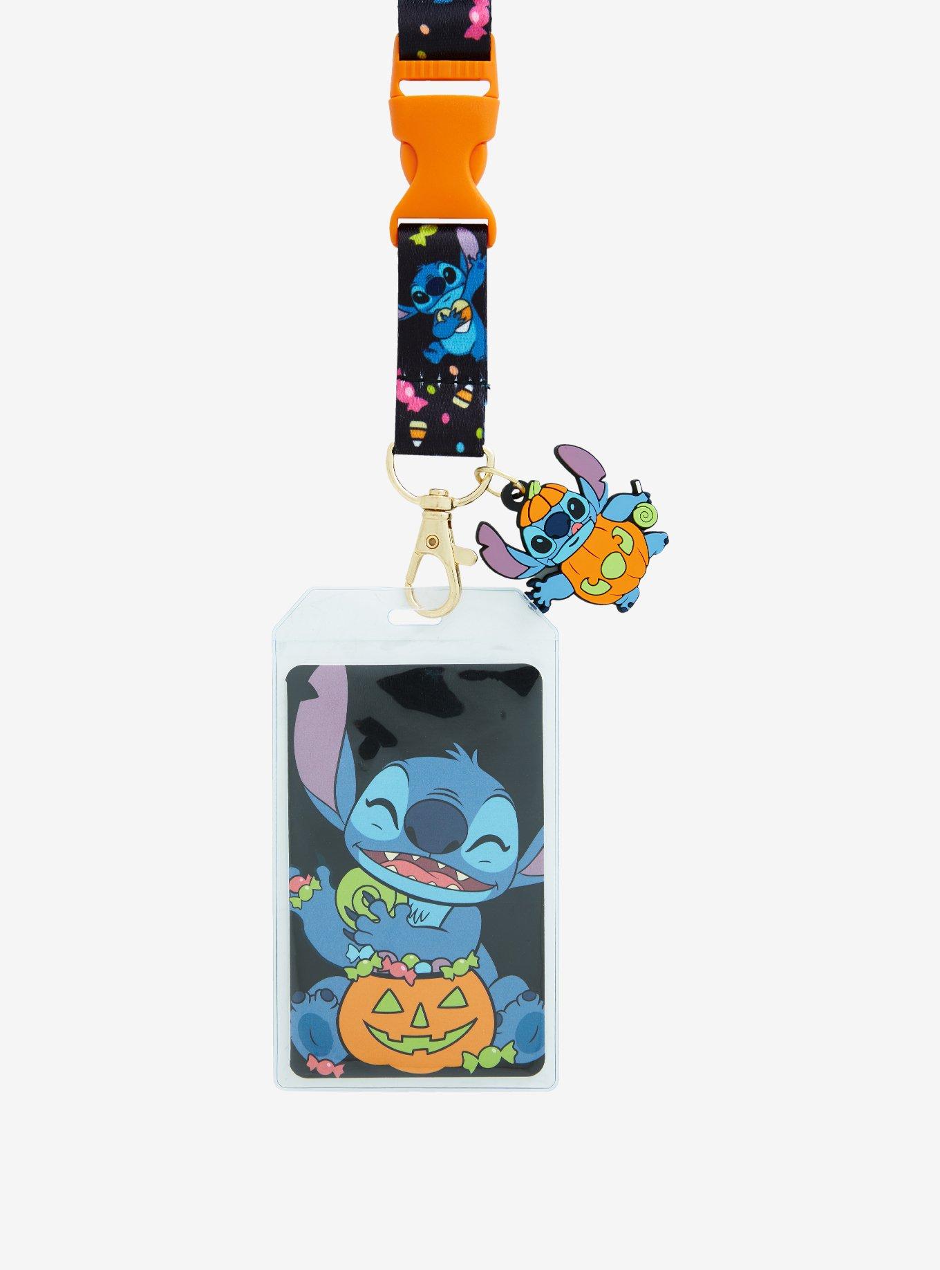 Loungefly Disney Lilo & Stitch Halloween Candy Stitch Allover Print Lanyard - BoxLunch Exclusive, , alternate