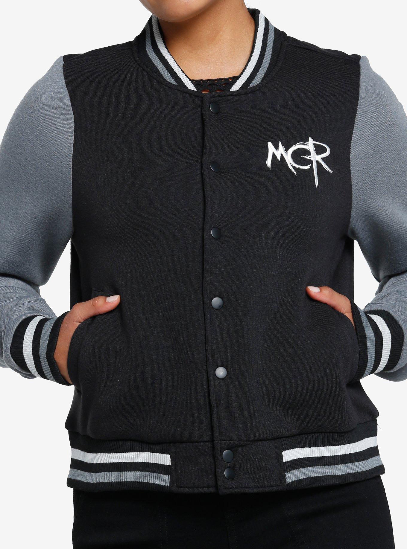 My Chemical Romance The Black Parade Girls Varsity Jacket, BLACK, alternate