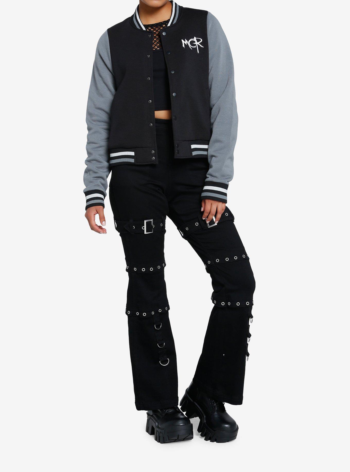 My Chemical Romance The Black Parade Girls Varsity Jacket, BLACK, alternate