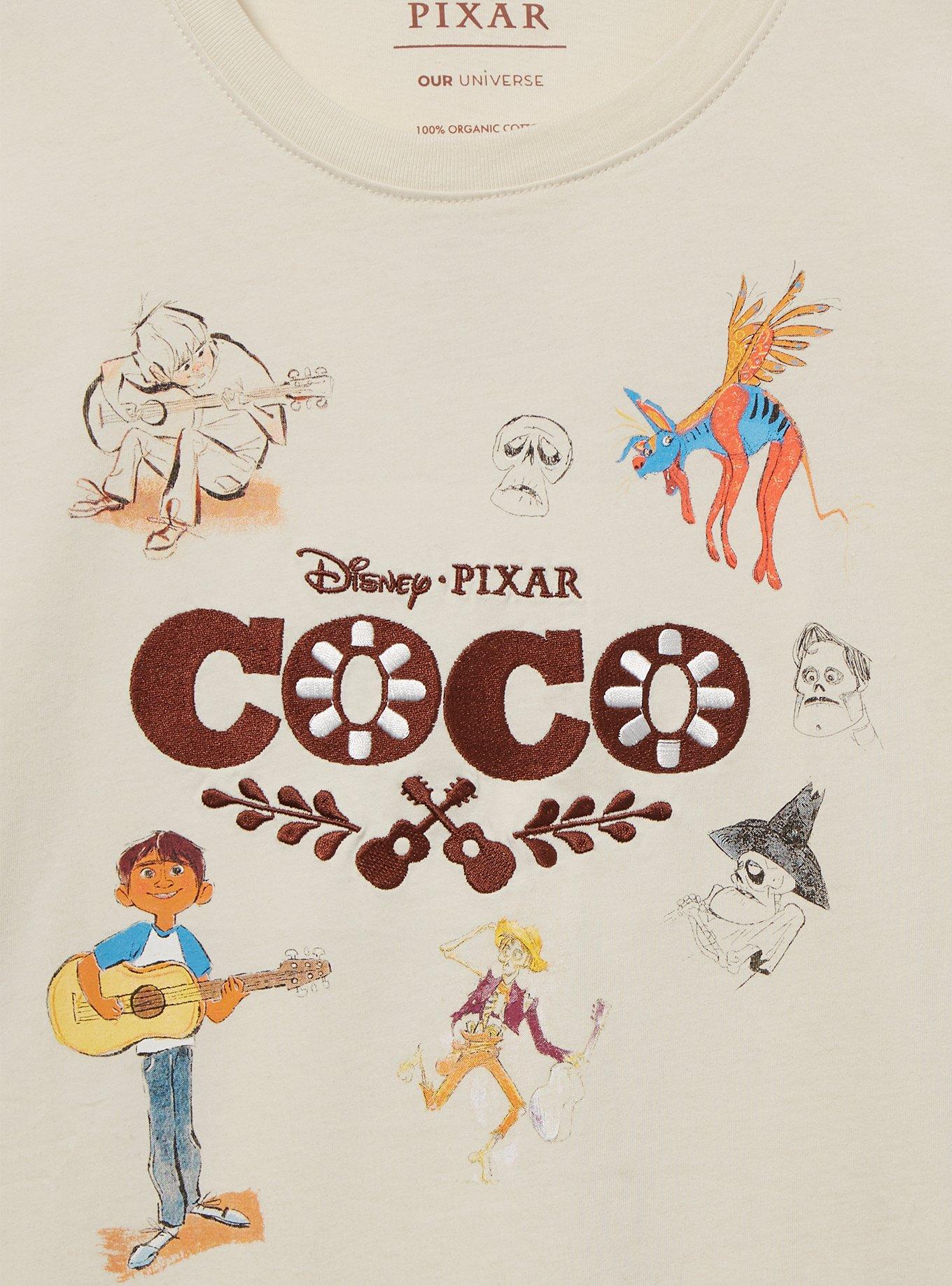 Our Universe Disney Pixar Coco Character Sketches T-Shirt - BoxLunch Exclusive, BEIGE, alternate