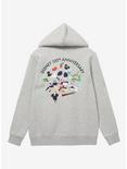 Disney 100 Mickey Mouse Zippered Hoodie - BoxLunch Exclusive, GREY HEATHER, alternate