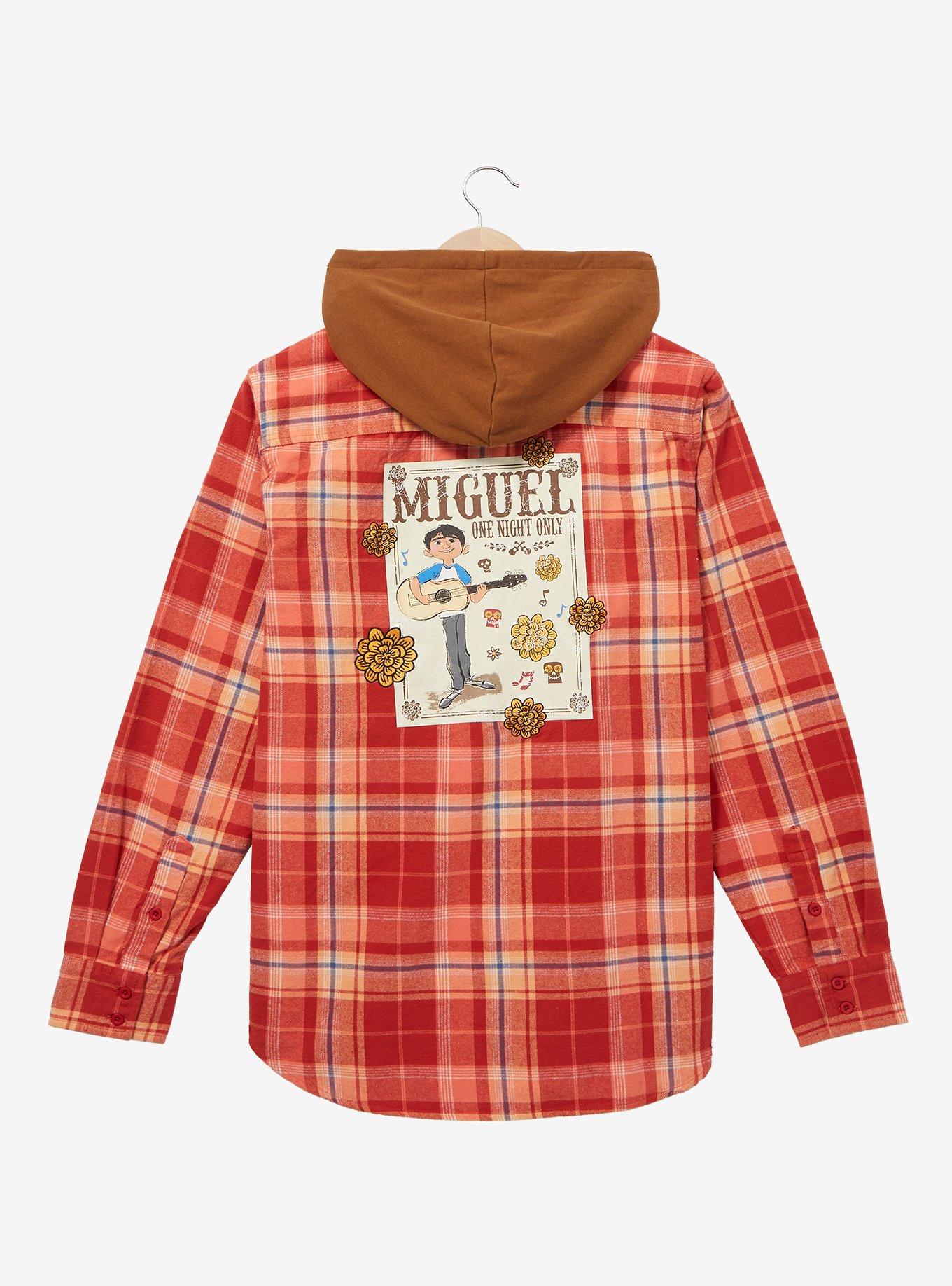 Disney Pixar Coco Miguel Poster Hooded Flannel - BoxLunch Exclusive, MULTI, alternate