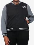 My Chemical Romance The Black Parade Girls Varsity Jacket Plus Size, BLACK, alternate