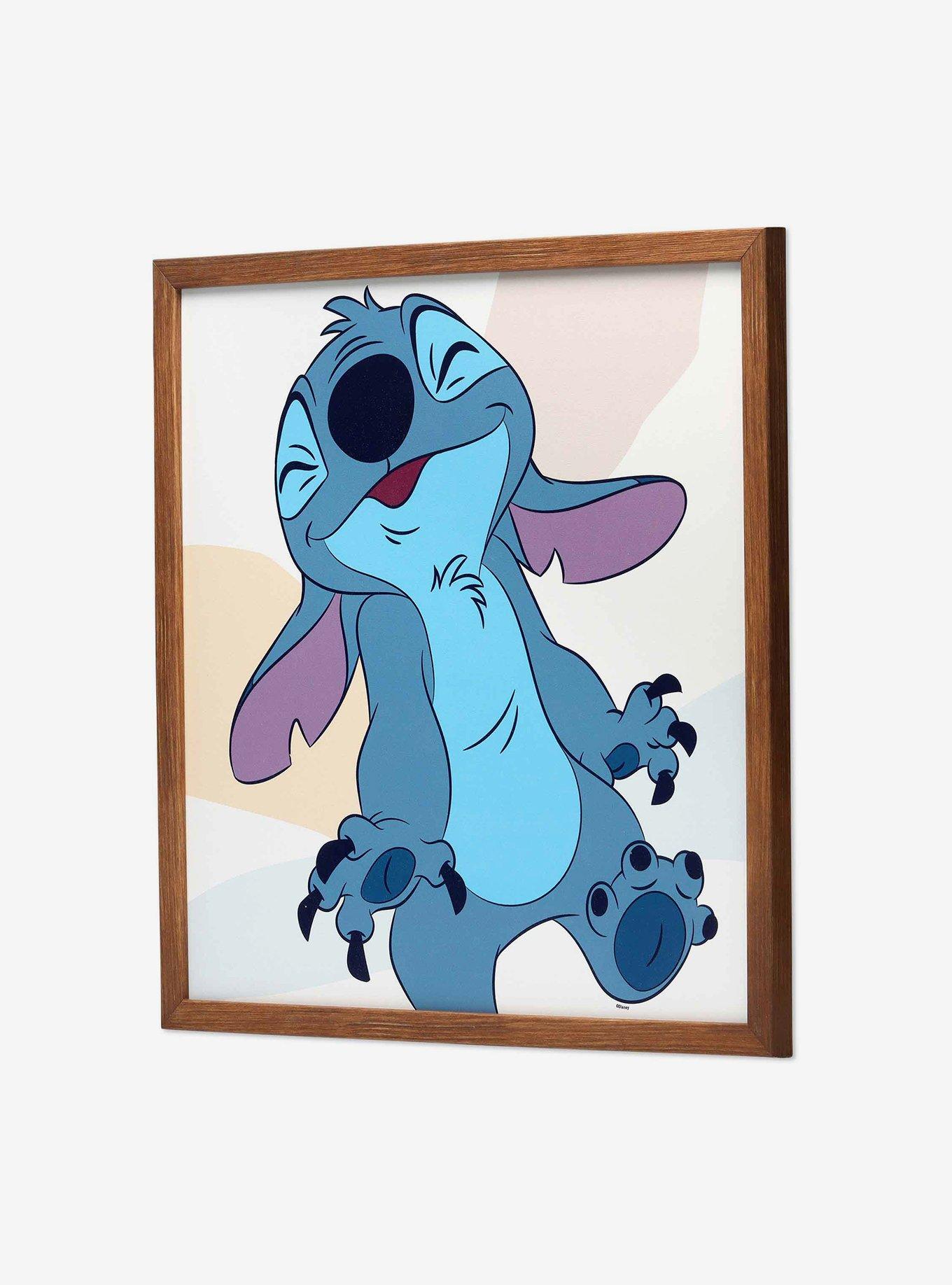 Disney Lilo & Stitch Gleeful Stitch Framed Wood Wall Decor, , alternate