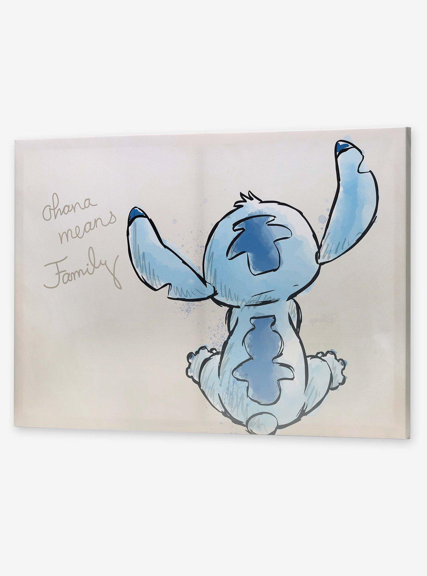 Disney Lilo & Stitch Back View Ohana Means Family Canvas Wall Decor, , alternate