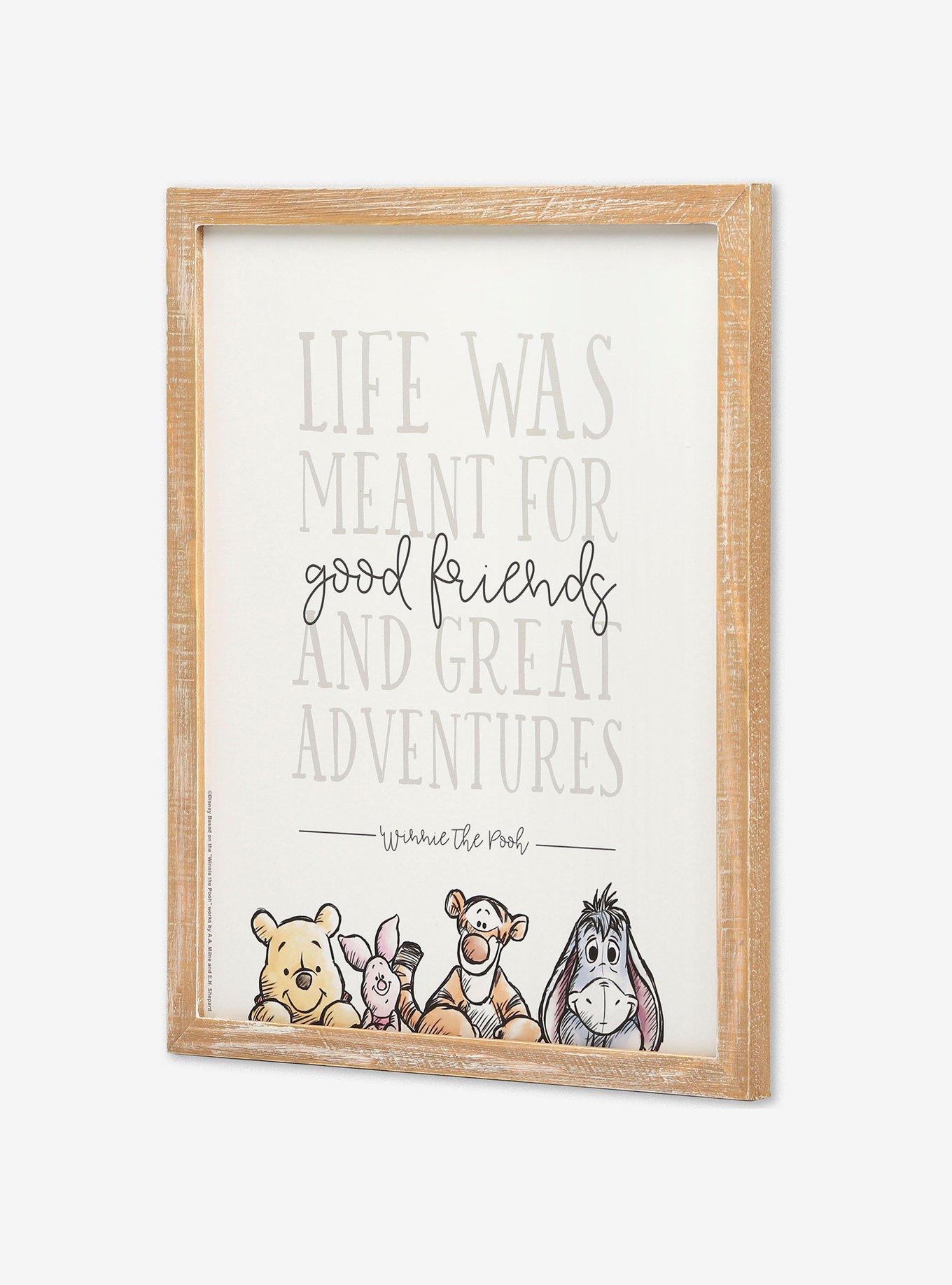 Disney Winnie The Pooh Good Friends & Great Adventures Framed Wood Wall Decor, , hi-res