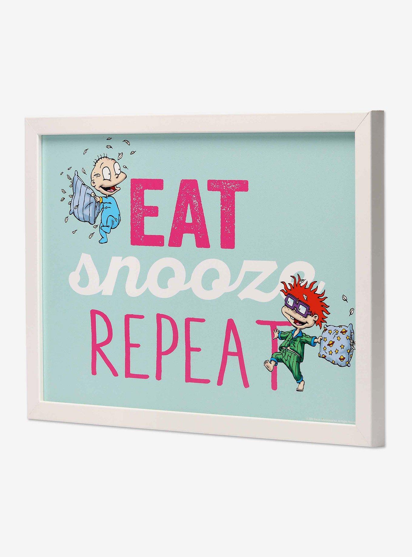 Rugrats Eat Snooze Repeat Framed Wood Wall Decor, , alternate