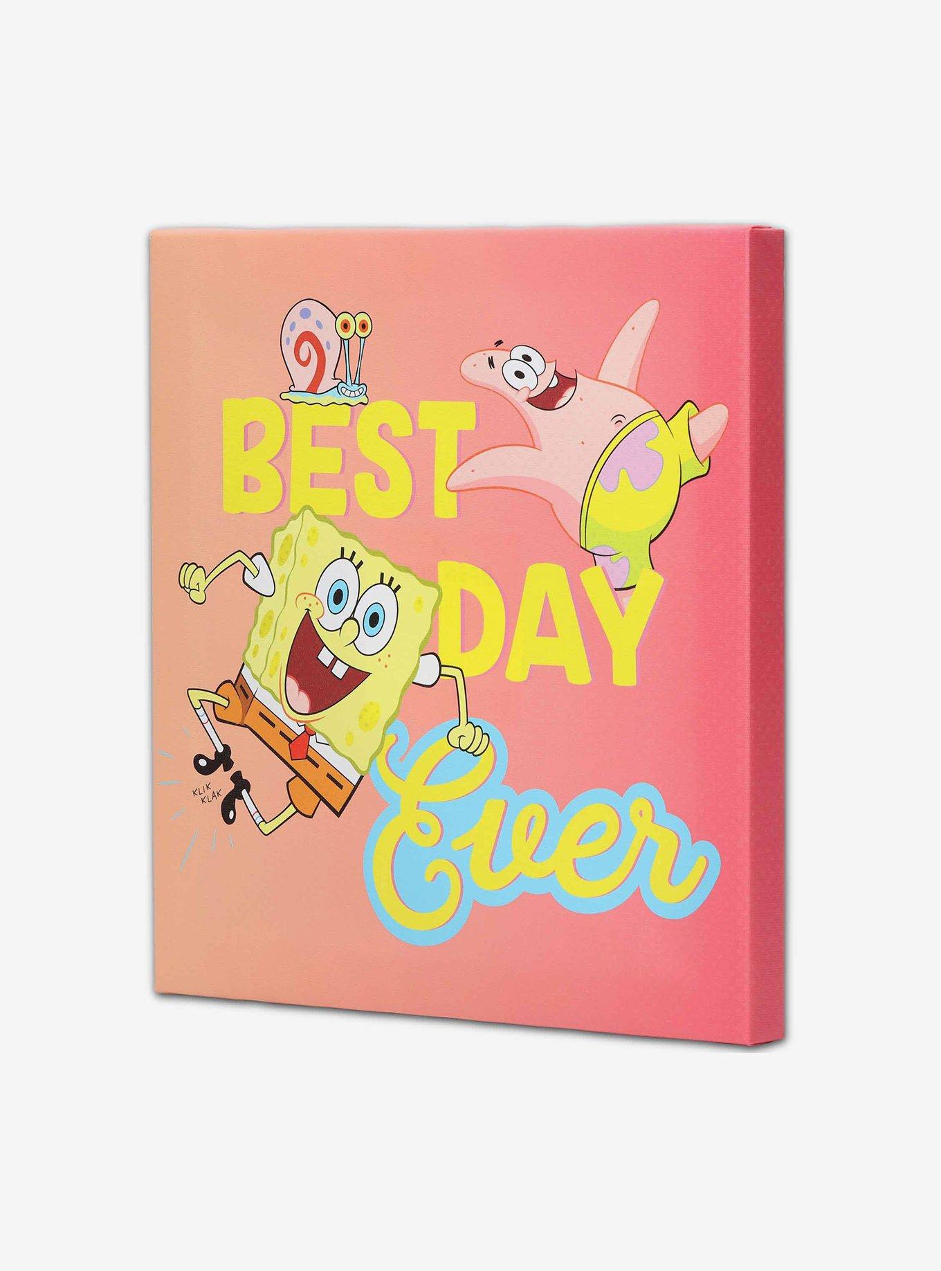 Spongebob Squarepants Best Day Ever Canvas Wall Decor, , hi-res