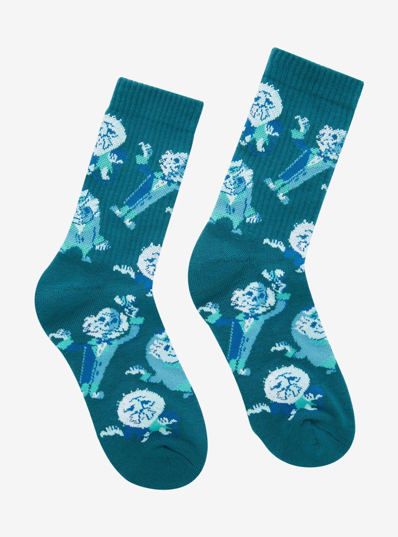 Disney Haunted Mansion Hitchhiking Ghosts Allover Print Crew Socks - BoxLunch Exclusive , , alternate