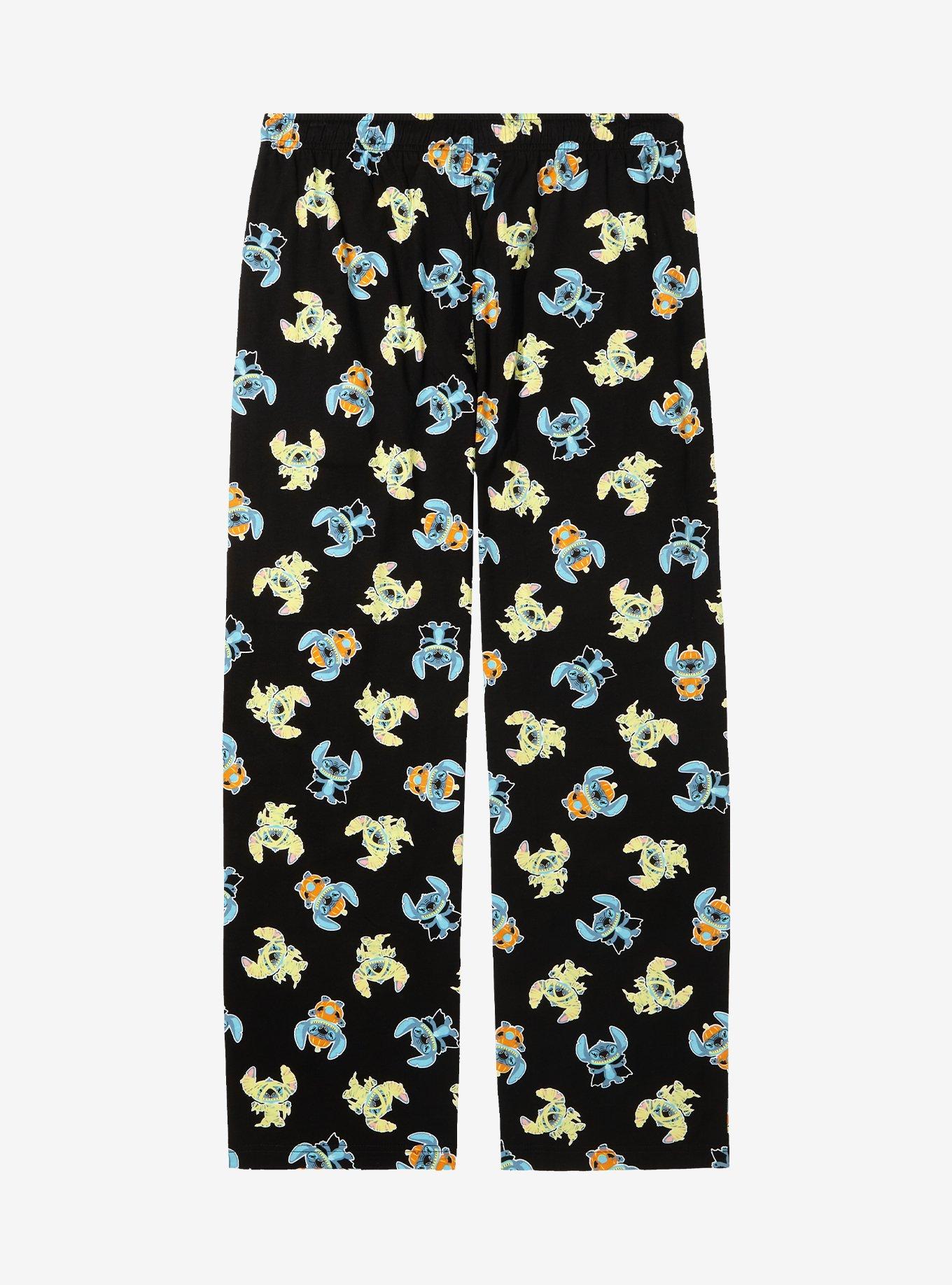 Disney Lilo & Stitch Costume Stitch Allover Print Plus Size Sleep Pants - BoxLunch Exclusive, BLACK, alternate