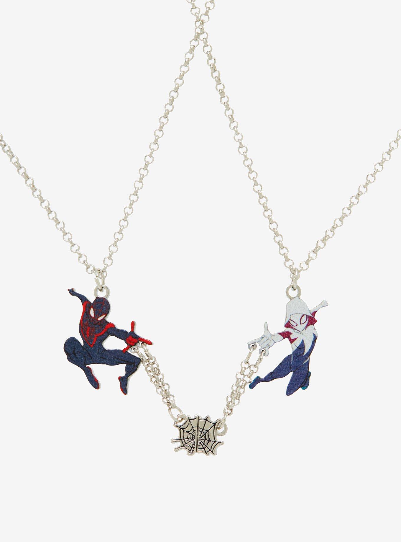 Spider man matching heart bracelets