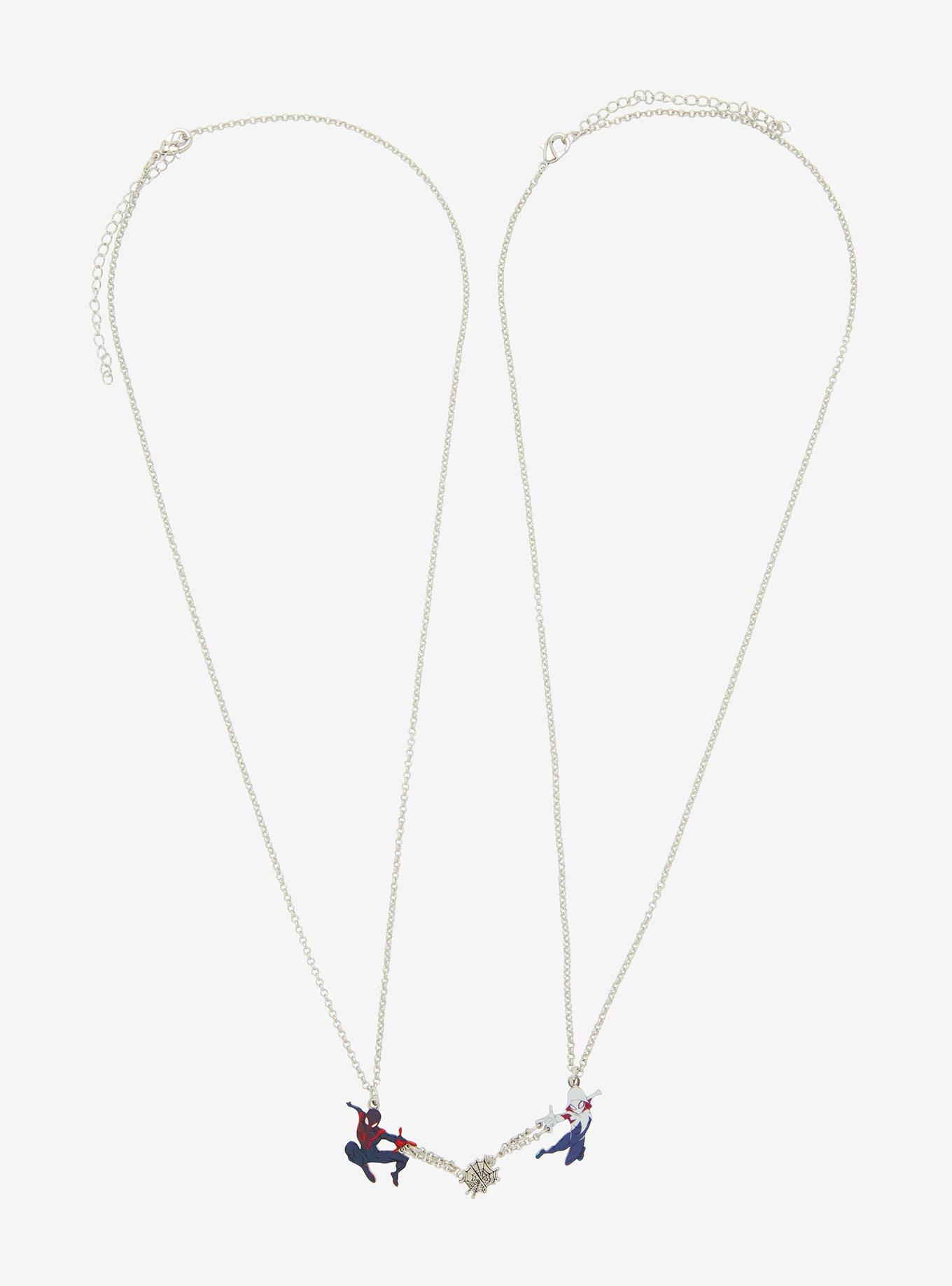 Marvel Spider-Man Miles Morales & Spider-Gwen Bestie Necklace Set - BoxLunch Exclusive, , alternate