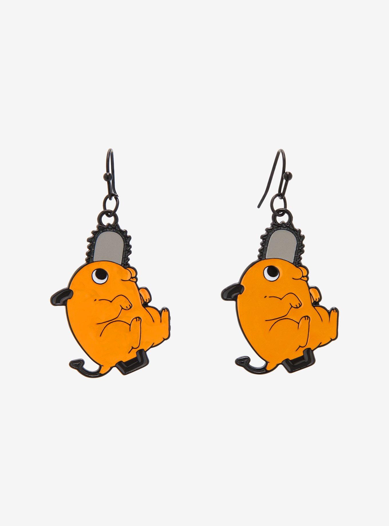Chainsaw Man Pochita Portrait Earrings - BoxLunch Exclusive, , alternate