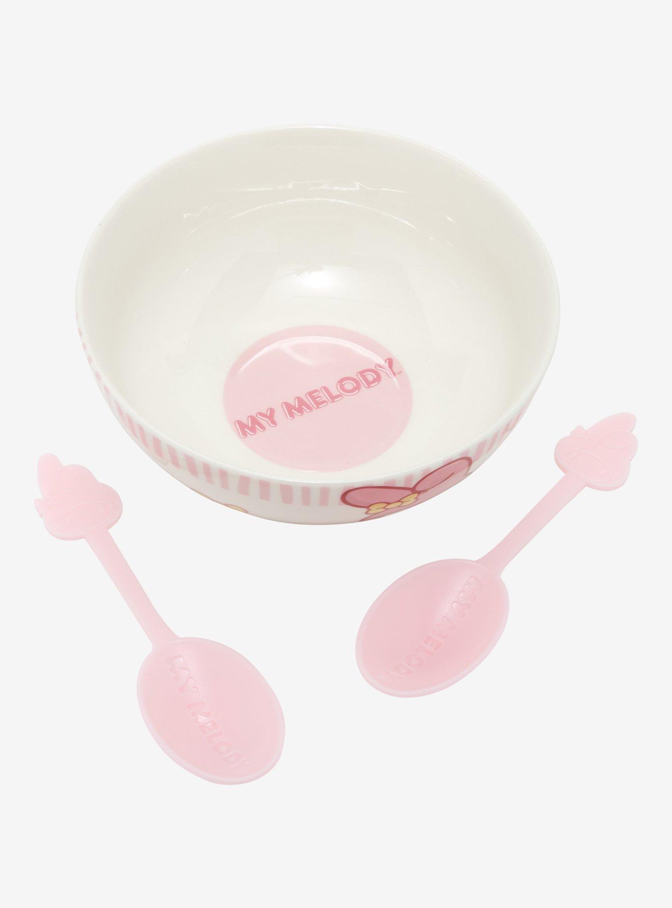 My Melody Cereal Bowl & Cold-Reactive Color-Changing Spoons Set Hot Topic Exclusive, , alternate