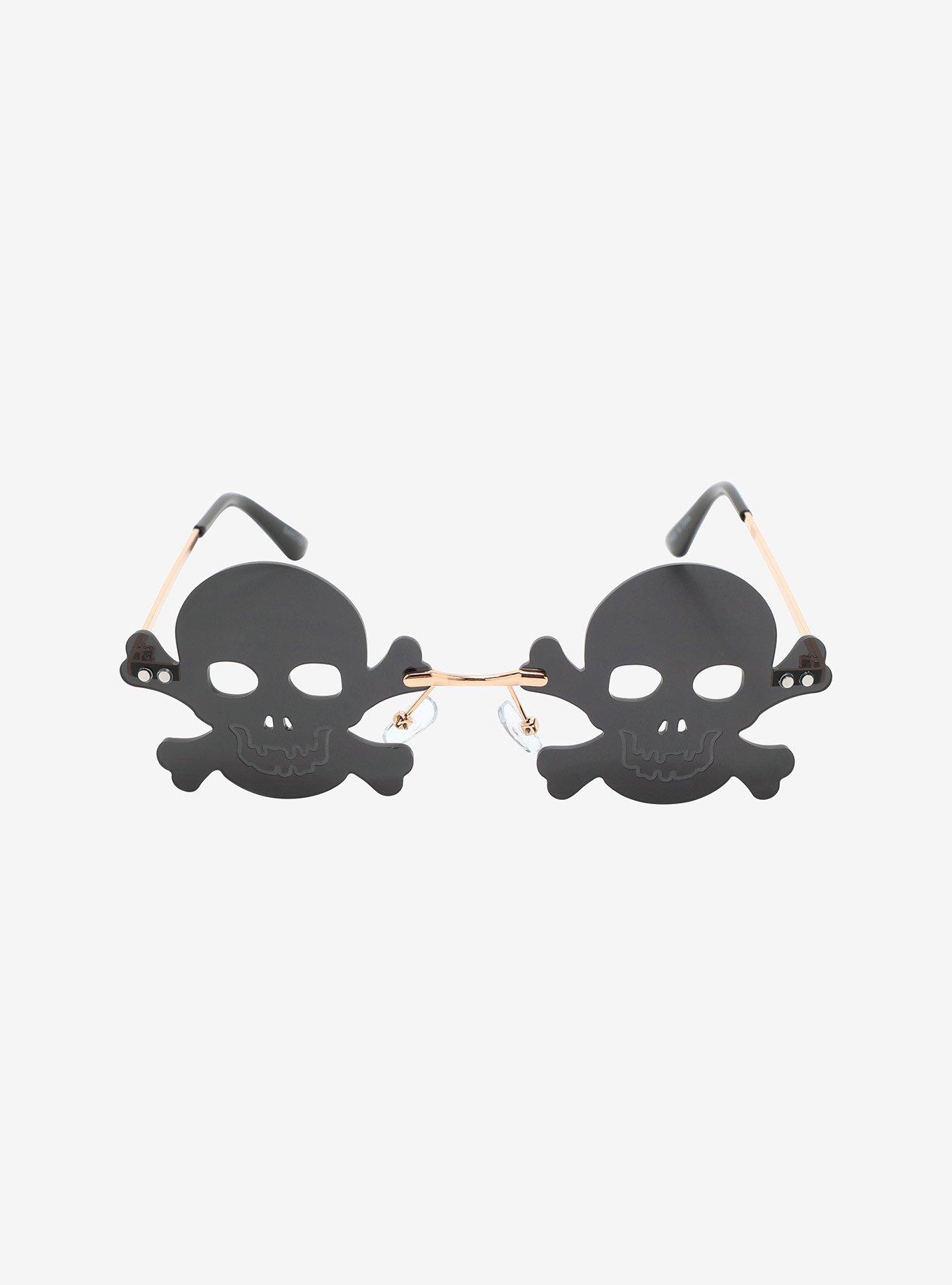 Black Skull Sunglasses, , hi-res