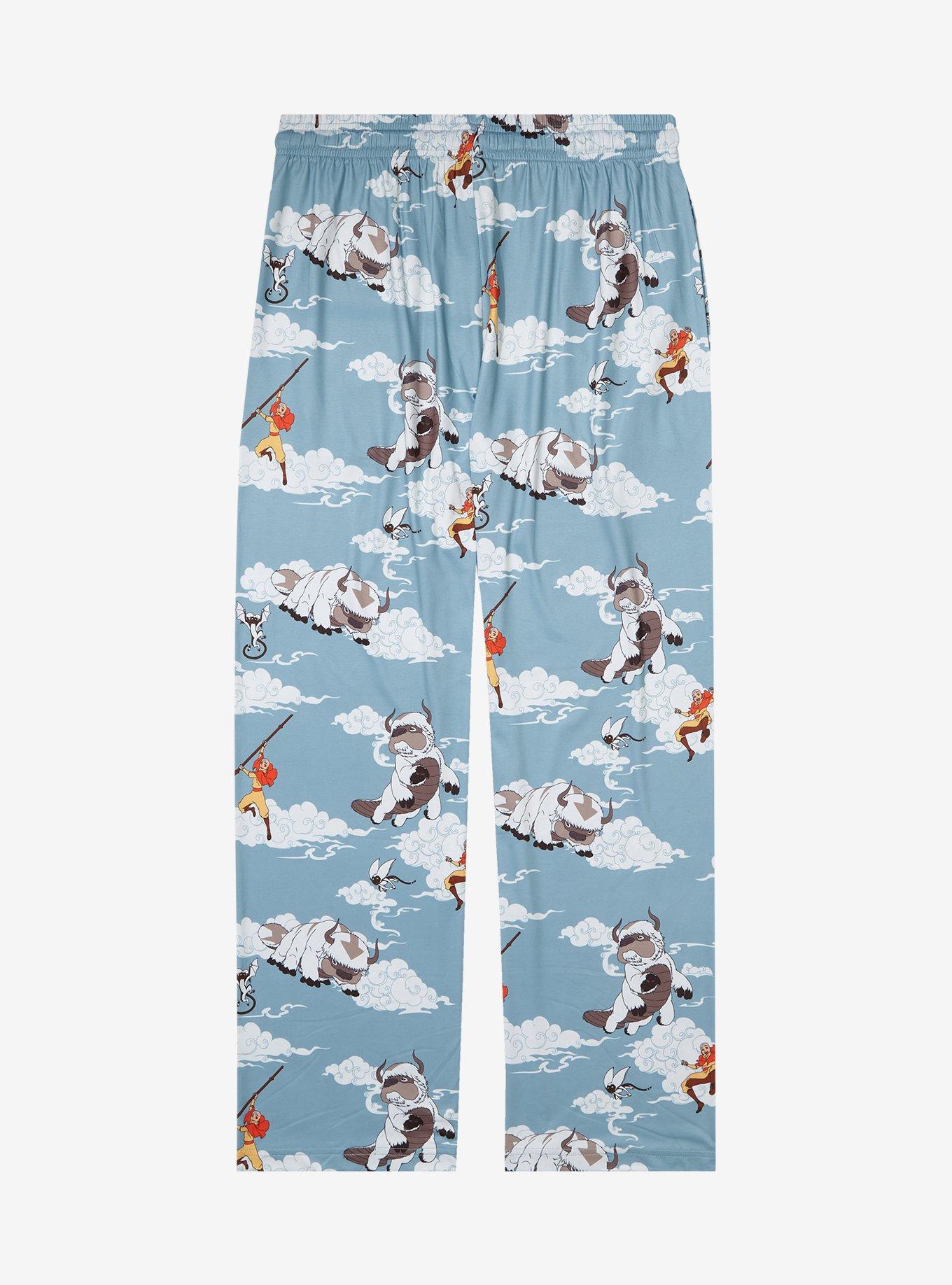 Avatar: The Last Airbender Appa & Aang Allover Print Sleep Pants - BoxLunch Exclusive, LIGHT BLUE, alternate