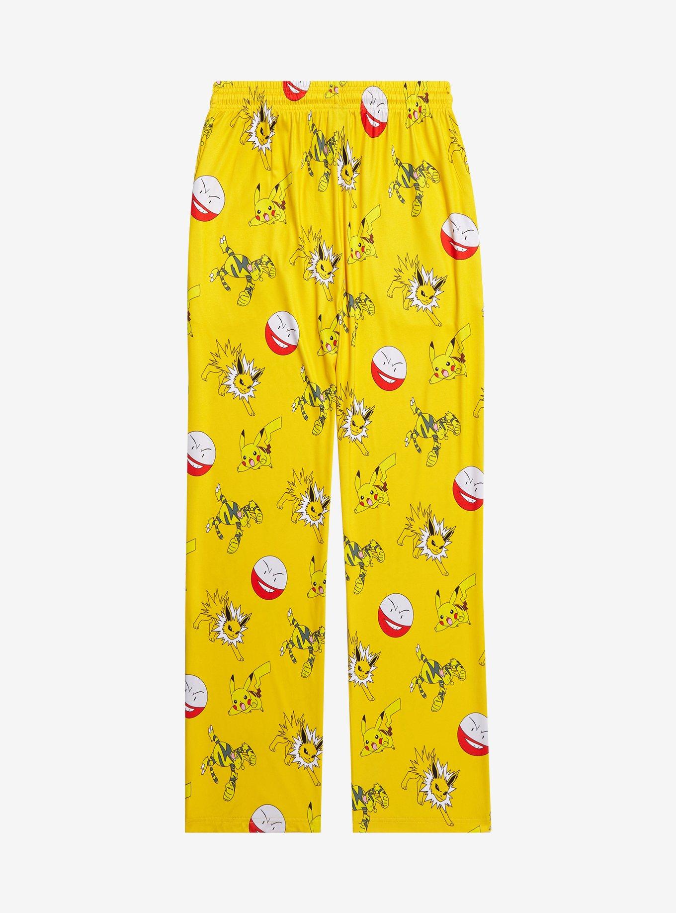 Pok&eacute;mon Electric Type Allover Print Sleep Pants - BoxLunch Exclusive, LIGHT YELLOW, alternate