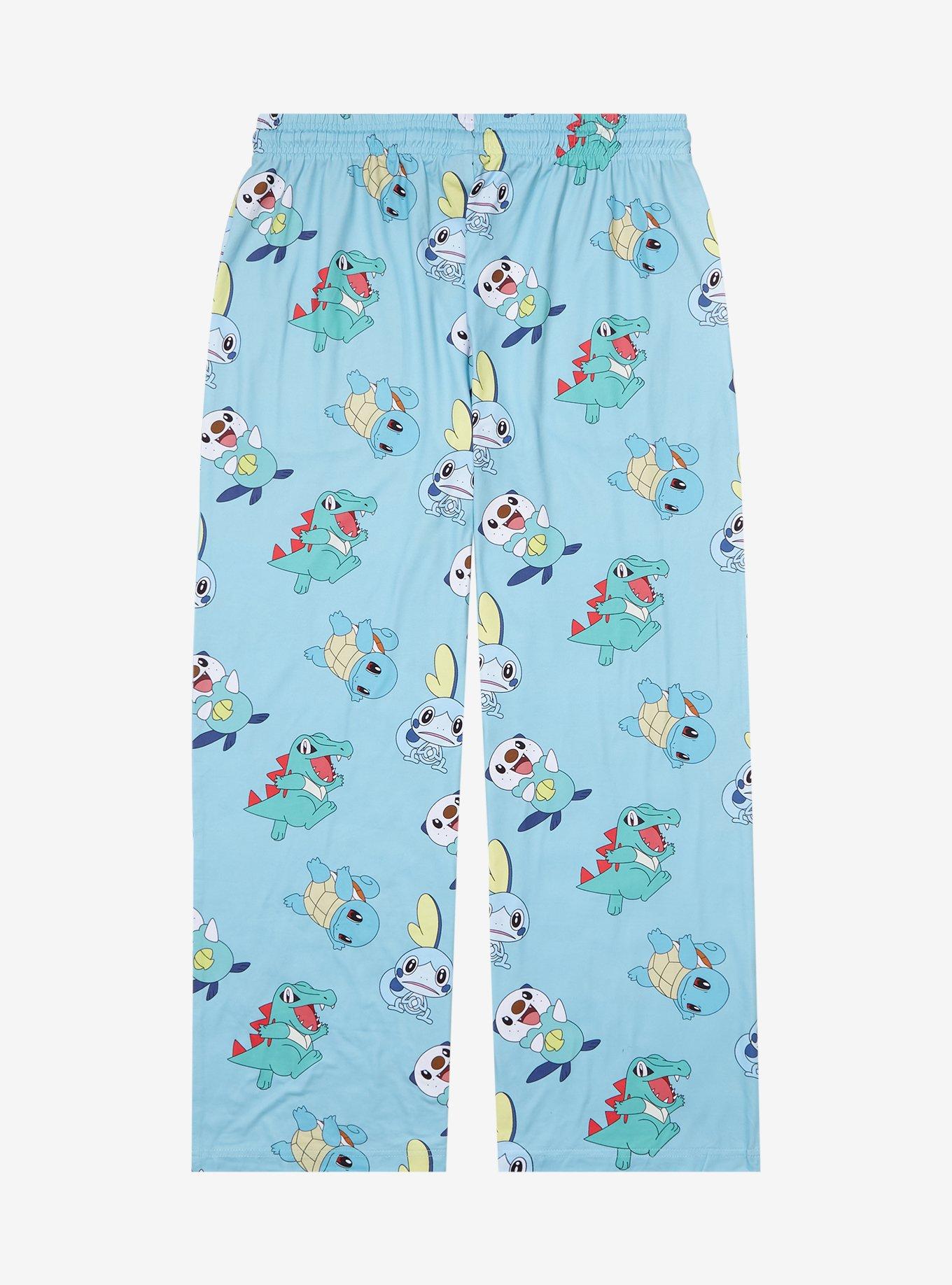 Pok&eacute;mon Water Type Allover Print Women's Plus Size Sleep Pants - BoxLunch Exclusive, LIGHT BLUE, alternate