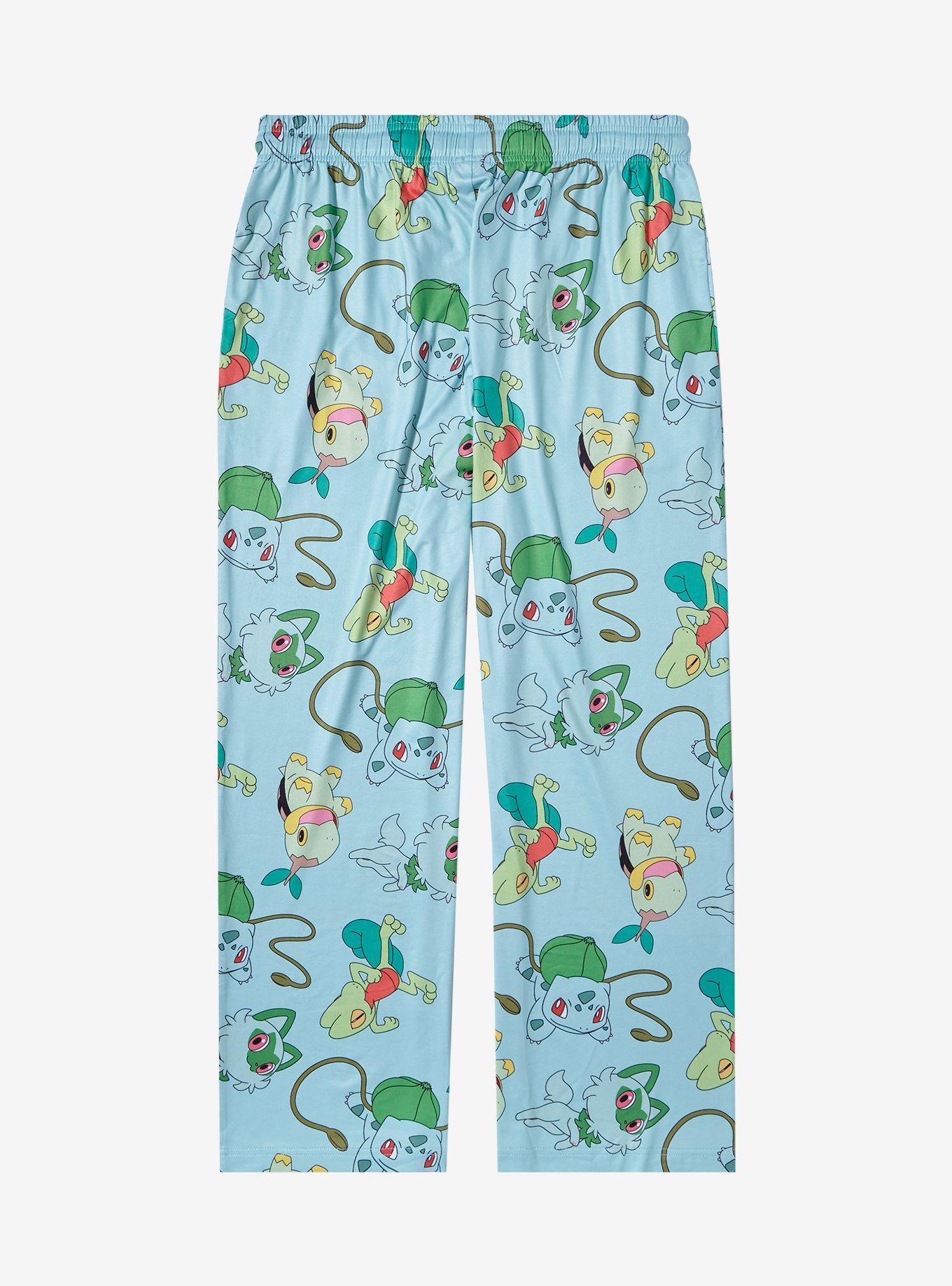 Pokémon Grass Type Allover Print Women's Plus Size Sleep Pants - BoxLunch Exclusive, , hi-res