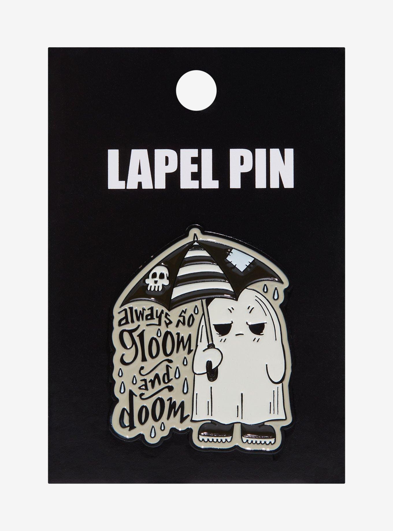 Gloom & Doom Ghost Enamel Pin, , alternate