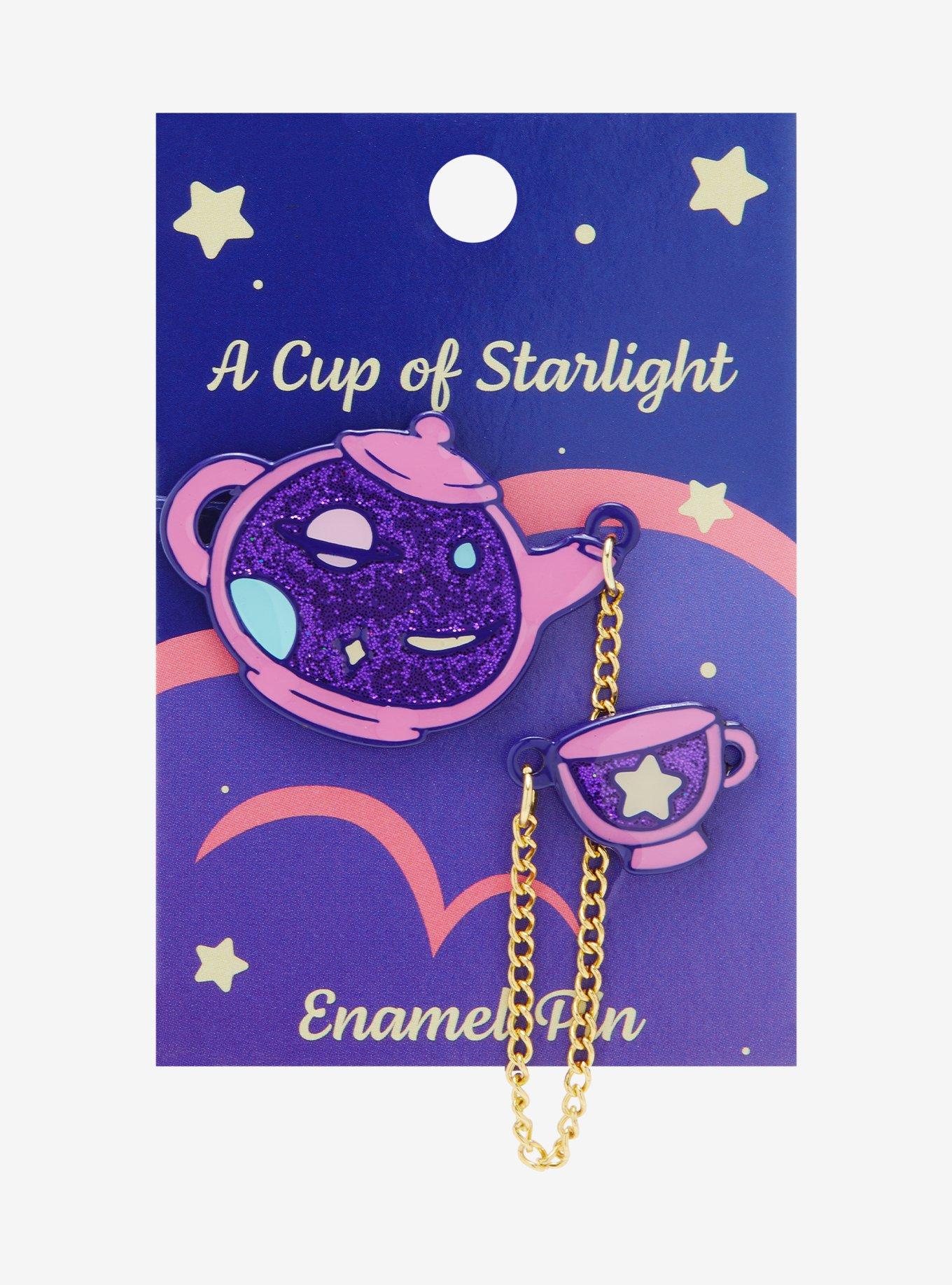 Celestial Tea Party Chain Enamel Pin Set, , alternate