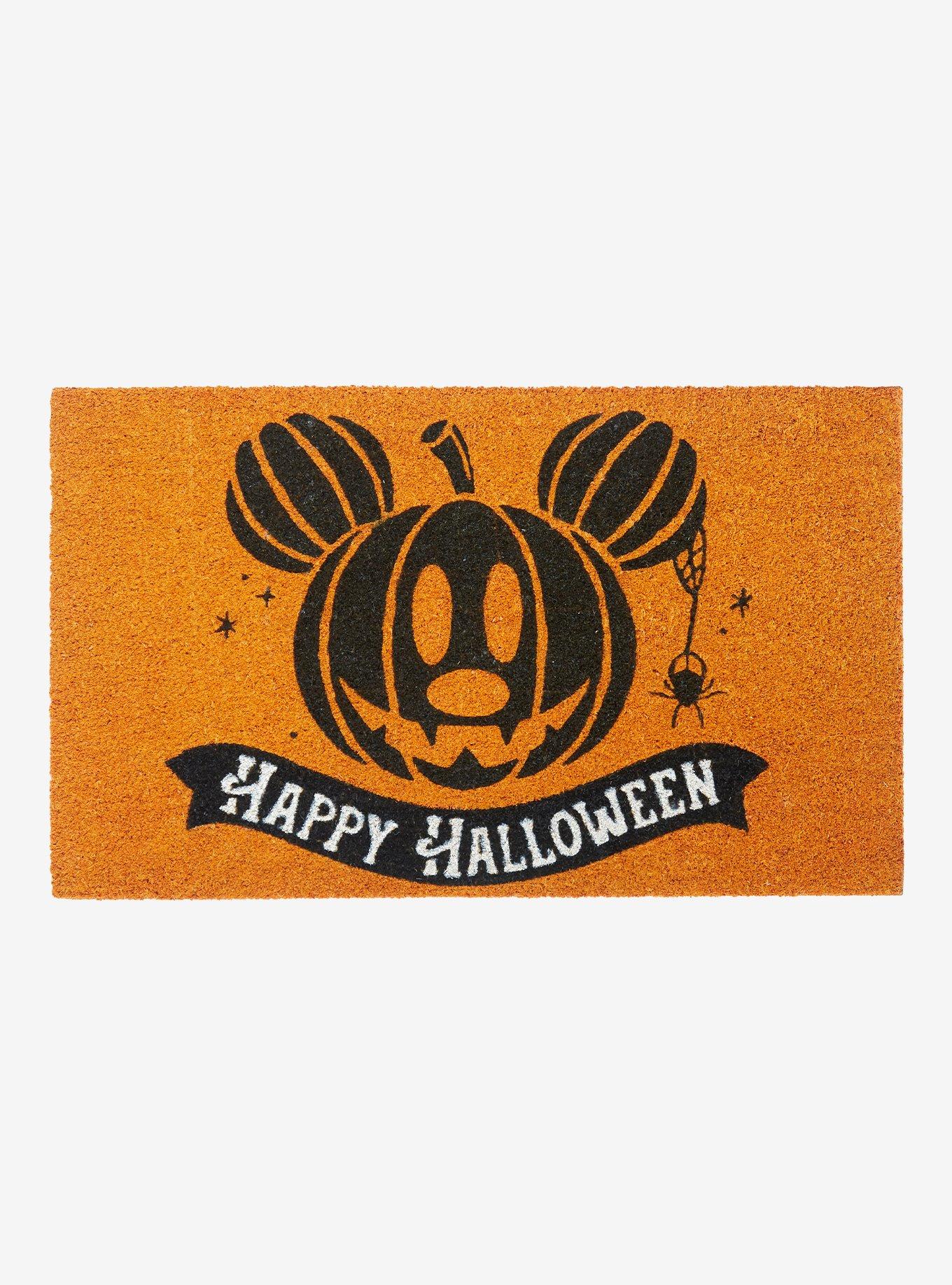 Shop Disney Mickey Mouse Jack-o-Lantern Door Mat Hot Topic Exclusive