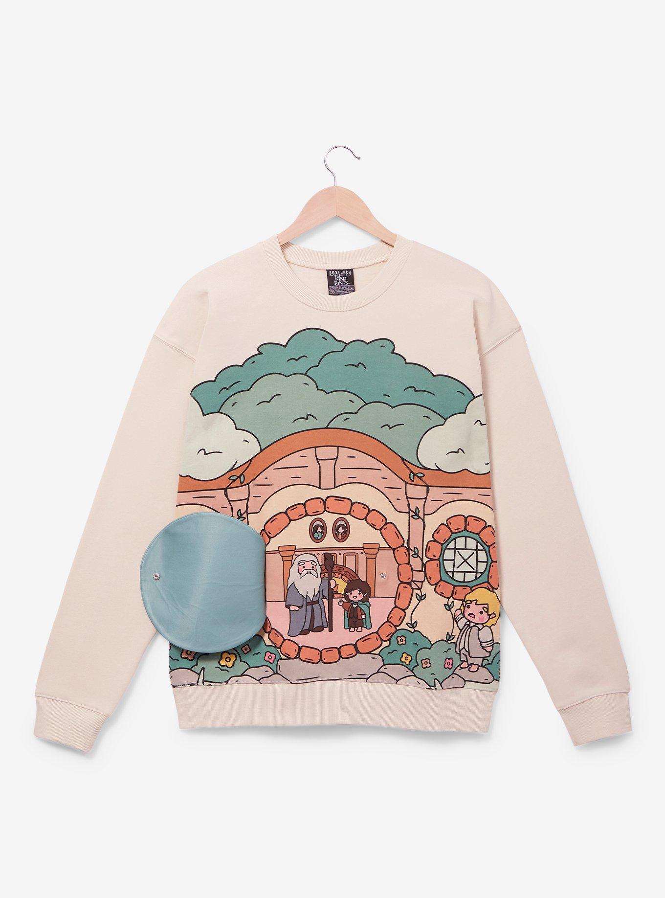 The Lord of The Rings Frodo's House Moving Door Sweatshirt - BoxLunch Exclusive, TANBEIGE, alternate