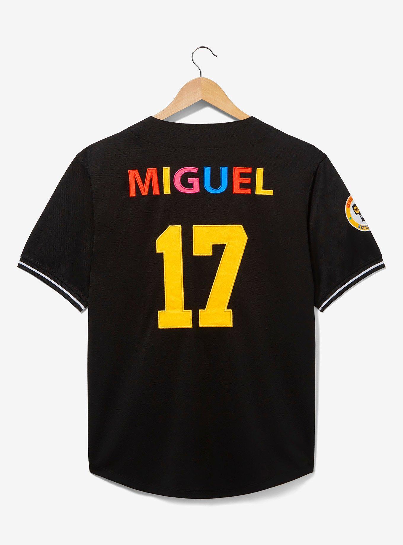 Disney Pixar Coco Miguel Baseball Jersey - BoxLunch Exclusive, BLACK, alternate