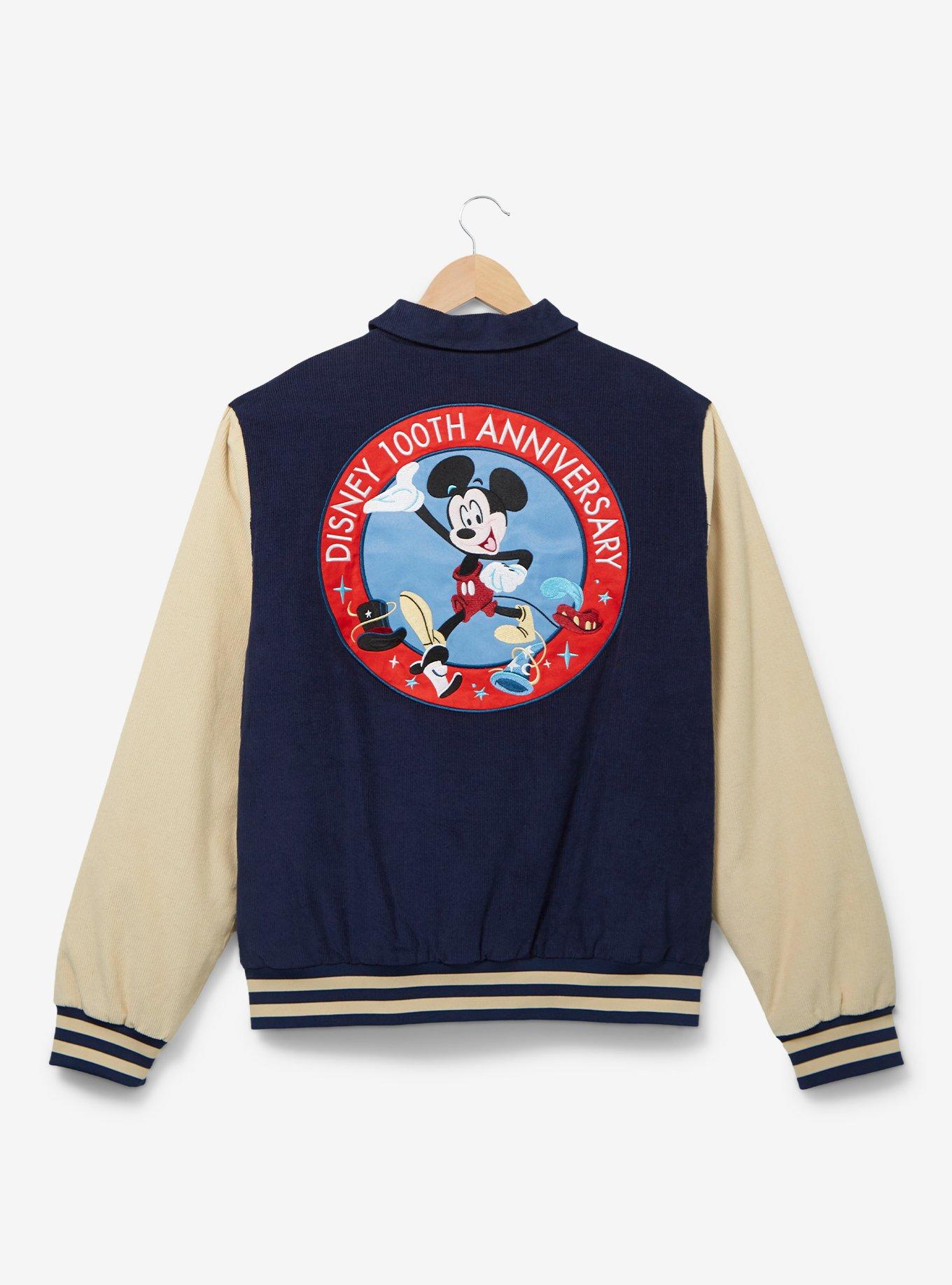 Disney 100 Mickey Mouse Collared Varsity Jacket - BoxLunch Exclusive, , hi-res