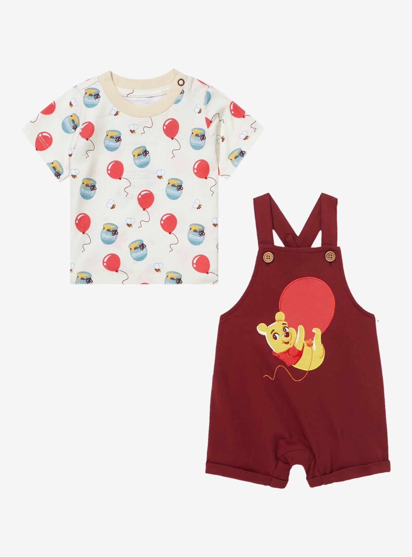 Disney 100 Winnie the Pooh Balloons Infant Overall Set - BoxLunch Exclusive, MULTI, alternate