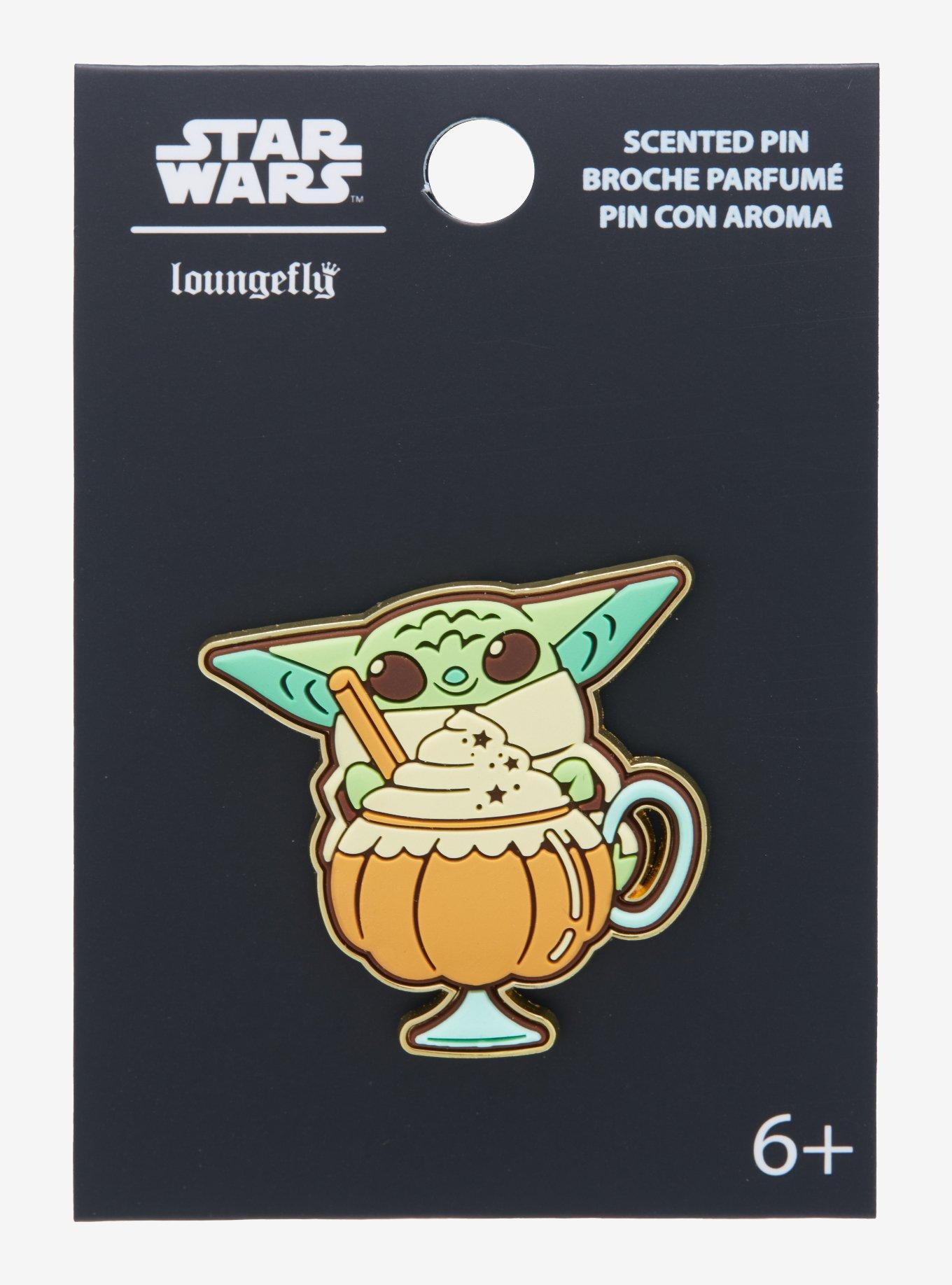 Loungefly Star Wars Mandalorian Grogu Pumpkin Spice Scented Pin - BoxLunch Exclusive, , alternate