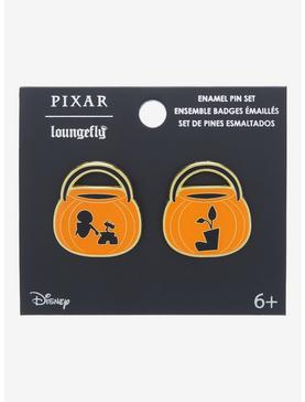 Loungefly Disney Pixar WALL-E Jack-o-Lantern Buckets EVE & WALL-E Enamel Pin Set - BoxLunch Exclusive, , hi-res