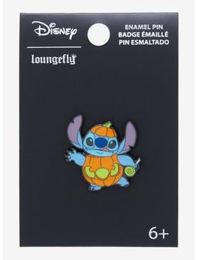 Loungefly Disney Lilo & Stitch Pumpkin Costume Stitch Enamel Pin - BoxLunch Exclusive, , hi-res