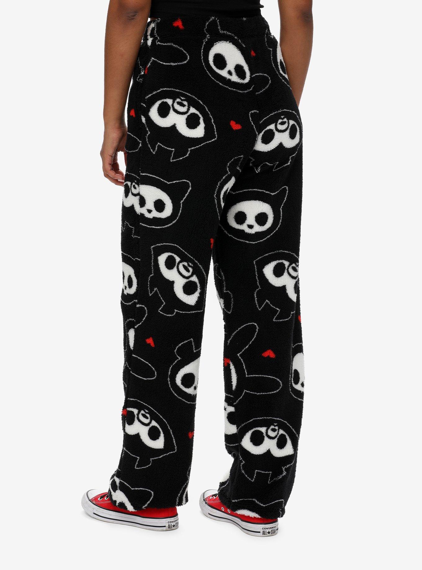 Skelanimals Character Plush Pajama Pants, BLACK, alternate